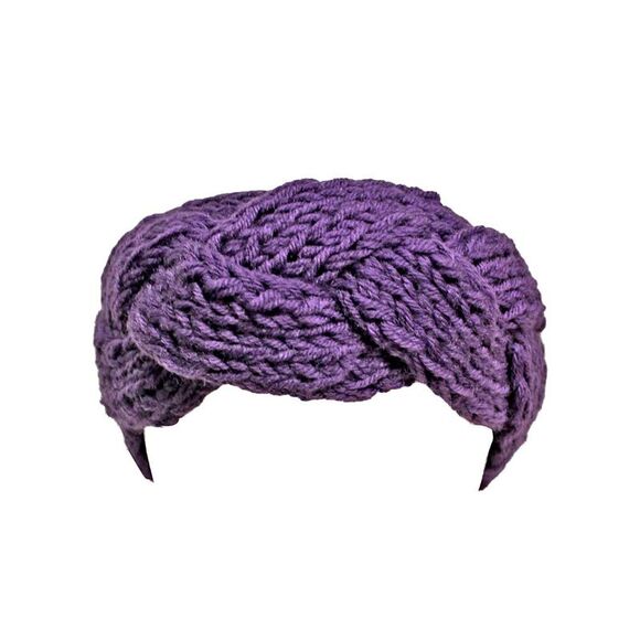Soft Knit Braid Ear Covering Headband - Picture 2 of 6